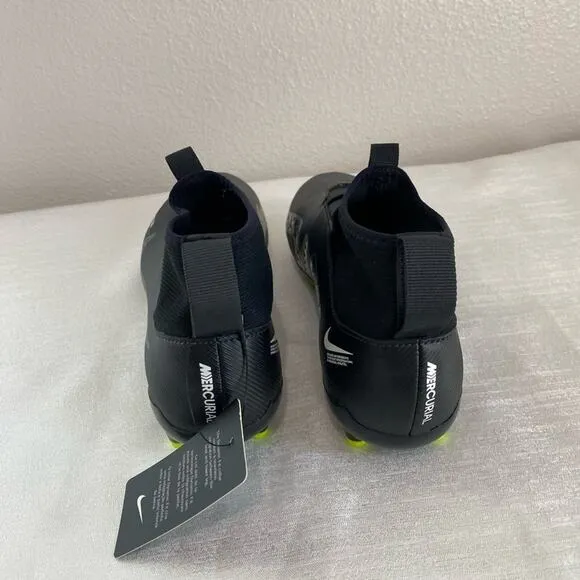 Air Zoom Mercurial Nike soccer shoes size 5Y black and neon green yellow