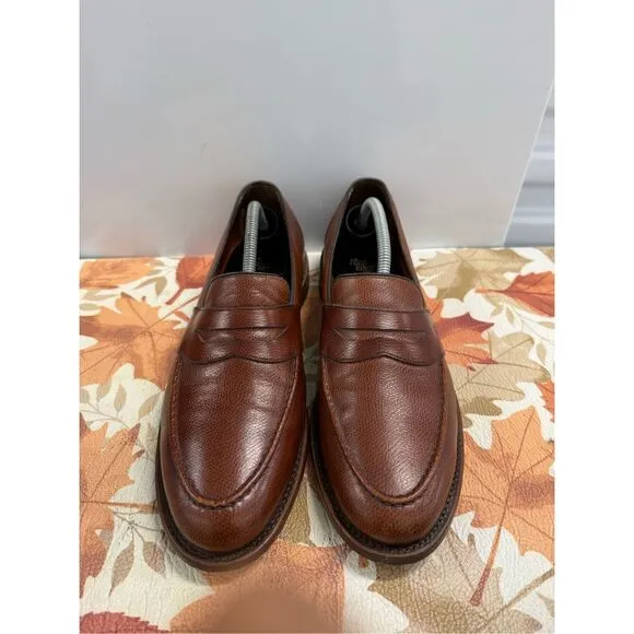 Allen Edmonds Randolph Men's Size 11 B Brown Leather Penny Loafers Bench Welt
