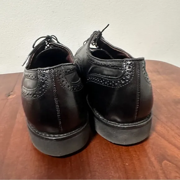 Allen Edmonds Road Warriors Black Leather Wingtip Oxford Shoes Men's 14 D