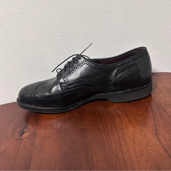 Allen Edmonds Road Warriors Black Leather Wingtip Oxford Shoes Men's 14 D