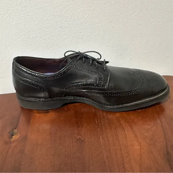 Allen Edmonds Road Warriors Black Leather Wingtip Oxford Shoes Men's 14 D