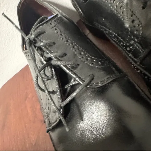 Allen Edmonds Road Warriors Black Leather Wingtip Oxford Shoes Men's 14 D
