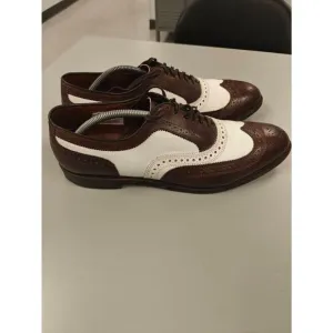 Allen Edmonds Spectator Broadstreet Brown White Leather Wingtip Men's Size 12