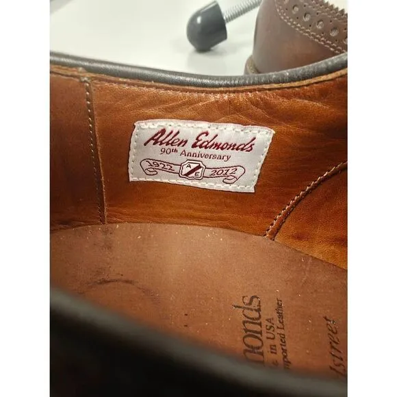 Allen Edmonds Spectator Broadstreet Brown White Leather Wingtip Men's Size 12