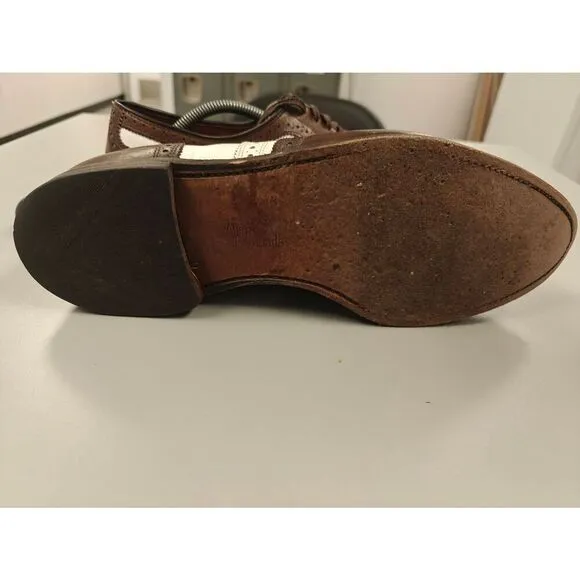 Allen Edmonds Spectator Broadstreet Brown White Leather Wingtip Men's Size 12