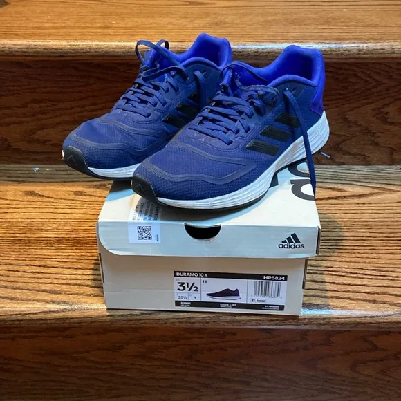 Almost New Hard to Find Royal Blue Adidas Duramo 10 Running Sneakers for Kids