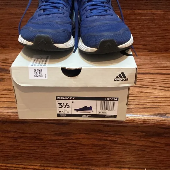 Almost New Hard to Find Royal Blue Adidas Duramo 10 Running Sneakers for Kids