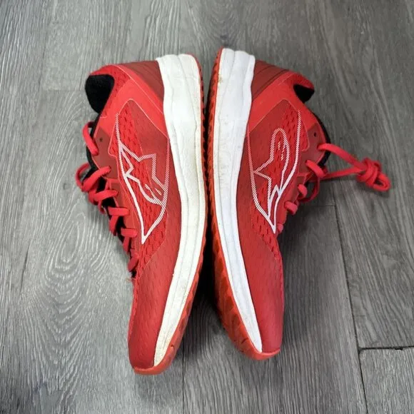 Alpinestars Adult's Meta Road Shoes Red/White Size 8.5- 482-70112-USED