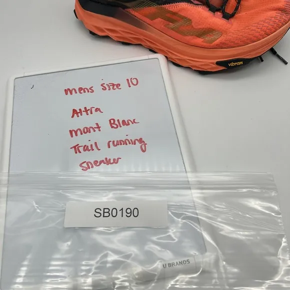 Altra Mont Blanc Trail Running Shoes Mens Size 10 Vibram Orange ALOA547K602