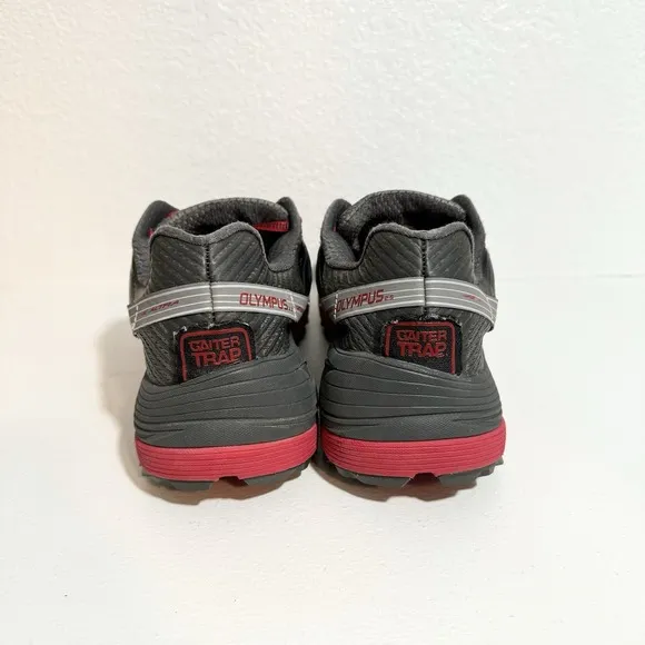 Altra Olympus 2.5 Shoes Men's US 9 Gray Red Vibram Zero Drop Gaiter Trap Trail