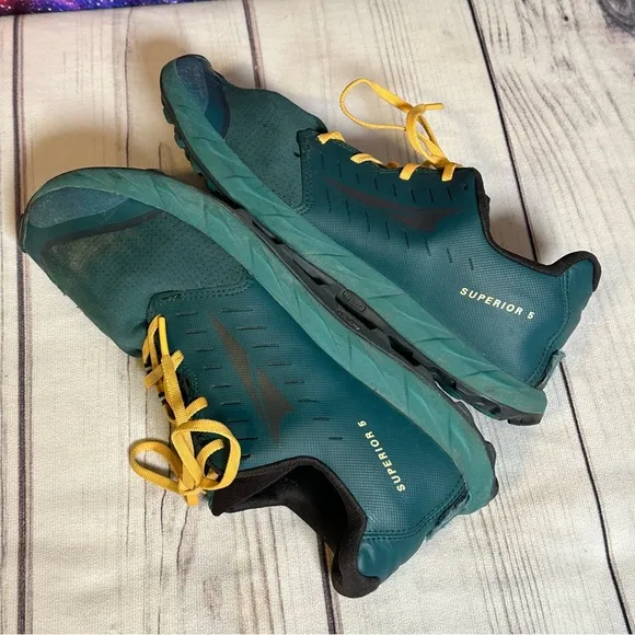 Altra Superior 5 Men Sz 12.5 Hunter Green Athletic Running Trail Hiking Shoes