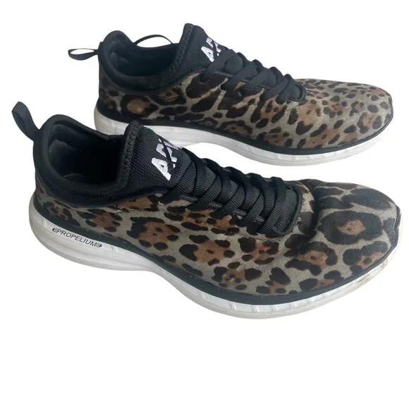 APL Phantom Size 8 38.5 Vegan Pony Hair Animal Print Running Shoes Trainers Gym