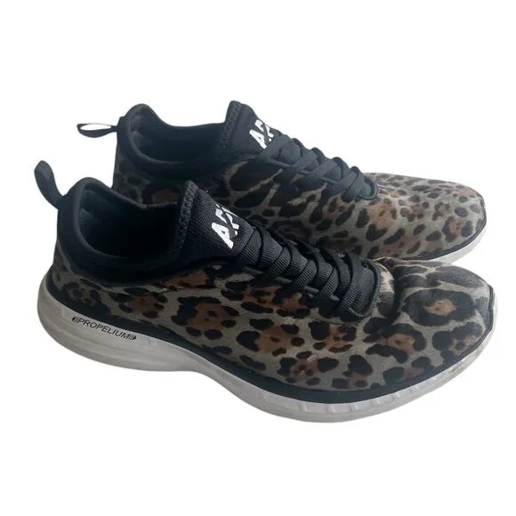 APL Phantom Size 8 38.5 Vegan Pony Hair Animal Print Running Shoes Trainers Gym