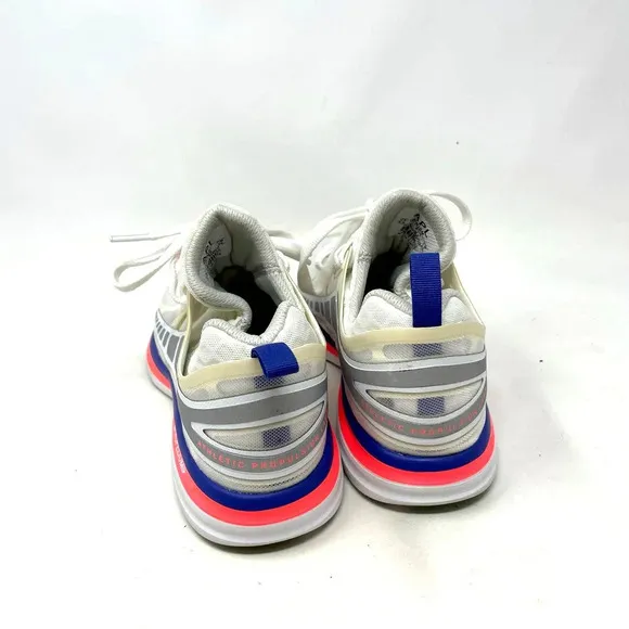 APL Prism Sneakers Shoes Running Gym Workout Lace-Up Neon White Blue Size US 9.5