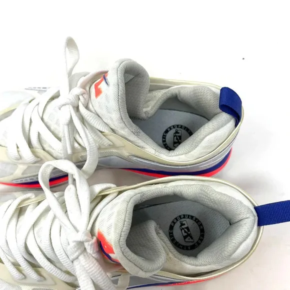 APL Prism Sneakers Shoes Running Gym Workout Lace-Up Neon White Blue Size US 9.5