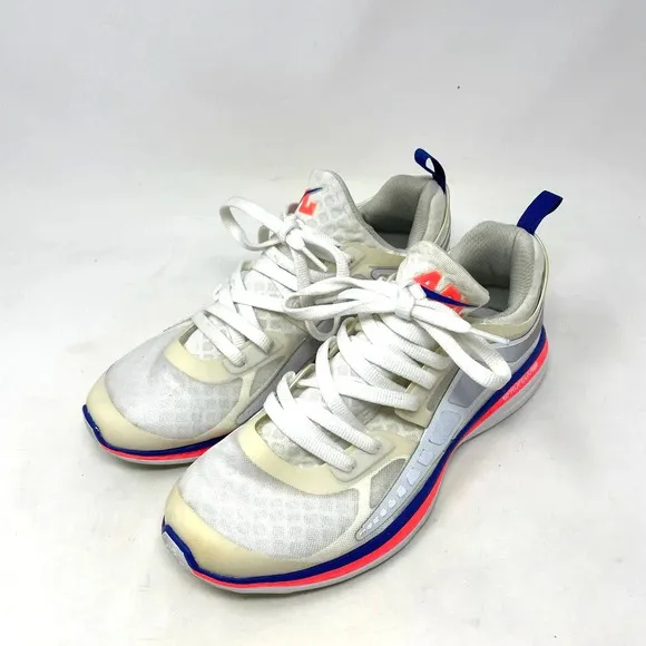 APL Prism Sneakers Shoes Running Gym Workout Lace-Up Neon White Blue Size US 9.5