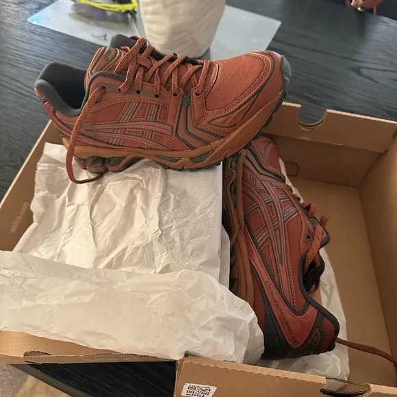 Asics Gel-Kayano 14 Brown Gray Athletic Shoes