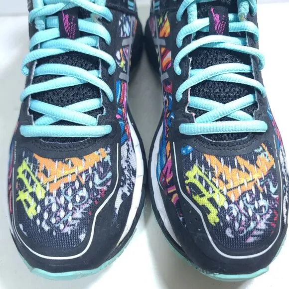 ASICS Gel-Kayano 22 Women Sz 8.5 NYC Marathon LTD T5M7N Running Shoes Black EUC