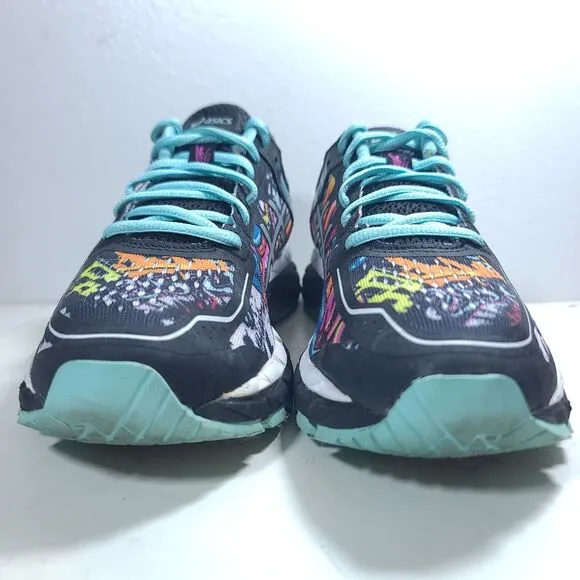 ASICS Gel-Kayano 22 Women Sz 8.5 NYC Marathon LTD T5M7N Running Shoes Black EUC