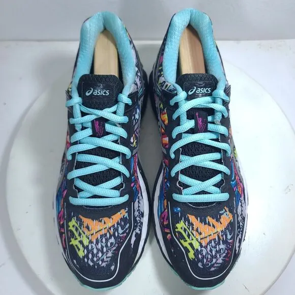 ASICS Gel-Kayano 22 Women Sz 8.5 NYC Marathon LTD T5M7N Running Shoes Black EUC