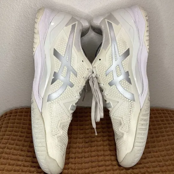 Asics Gel Resolution 8 Tennis Court Shoes Mens Sz 12.5 White Pickleball 1041A079