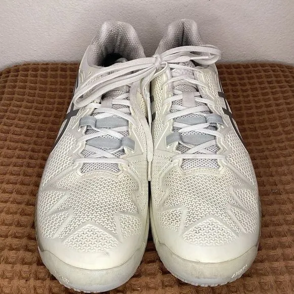 Asics Gel Resolution 8 Tennis Court Shoes Mens Sz 12.5 White Pickleball 1041A079