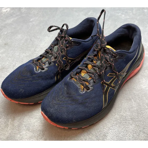 Asics GT-2000 11 Athletic Running Shoes Mens 11 Wide Navy Mesh Gym Training