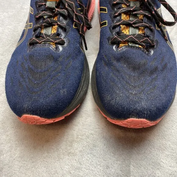 Asics GT-2000 11 Athletic Running Shoes Mens 11 Wide Navy Mesh Gym Training