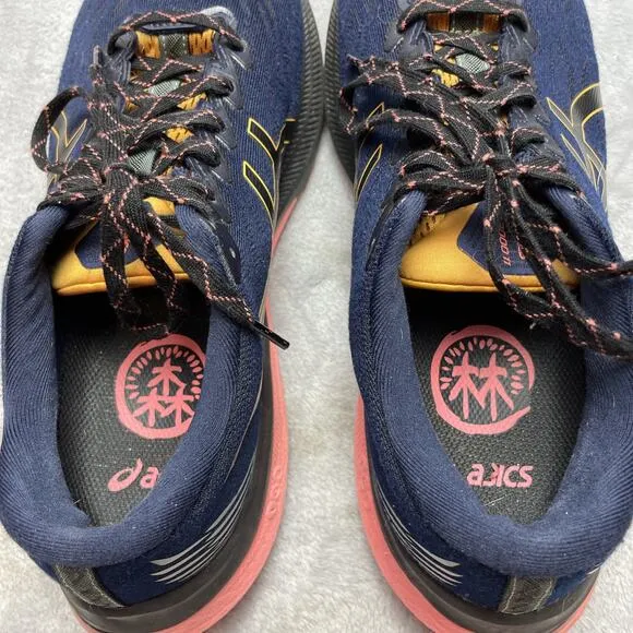 Asics GT-2000 11 Athletic Running Shoes Mens 11 Wide Navy Mesh Gym Training