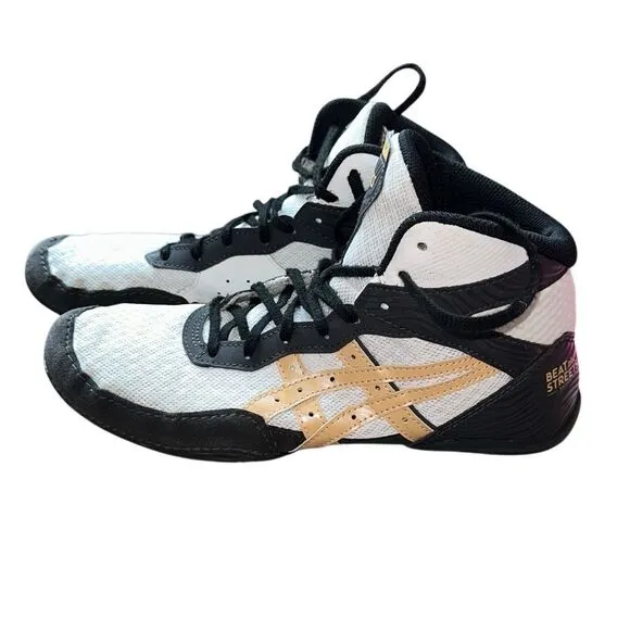 ASICS Shoes Mens sz 7.5, Matflex 7 Wrestling White Champagne footwear gym shoes