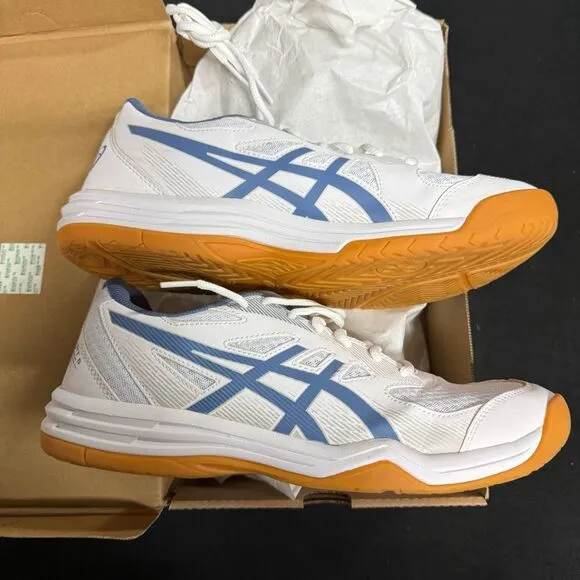 Asics Upcourt 5 White Denim Blue Court Shoes Sneakers 10.5