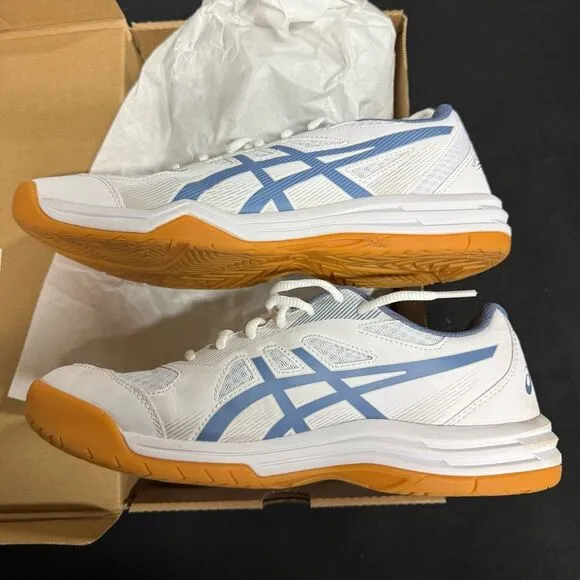 Asics Upcourt 5 White Denim Blue Court Shoes Sneakers 10.5