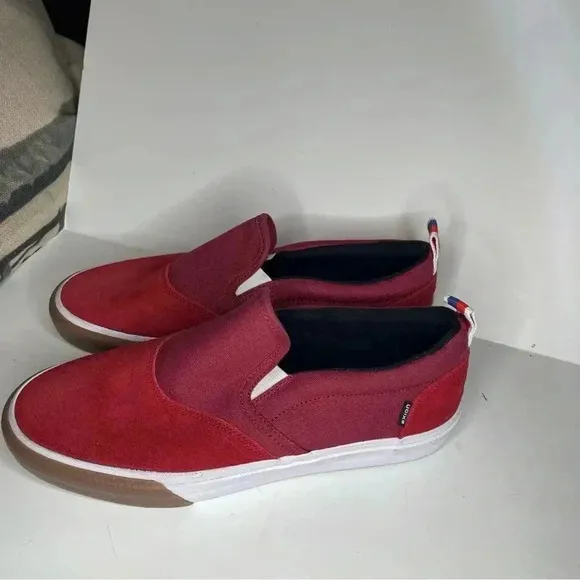 Axion Footwear Rue Slip On Mens RU002 Skate Shoes Red Size 8 1/2