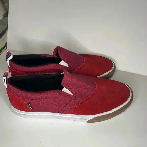 Axion Footwear Rue Slip On Mens RU002 Skate Shoes Red Size 8 1/2