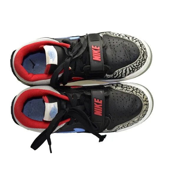 B0 NIKE AIR JORDAN Legacy 312 Blk/Wolf Grey/Valor Blue Shoes CD9054-004 Sz 4.5Y