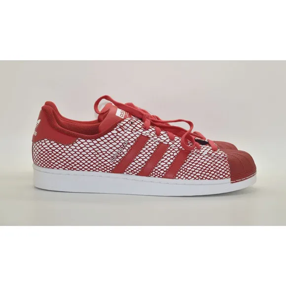 B2 NIB ADIDAS SUPERSTAR SNAKE PACK Originals Red/White Shoes S82730 Size 11.5