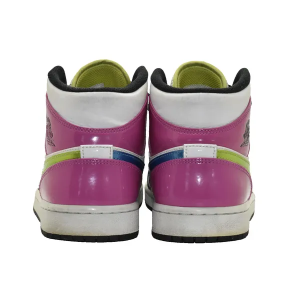 B5 Auth NIKE AIR JORDAN 1 SE Mid Wht/Cyber Active Fuchsia Shoes CZ9834-100 Sz 8