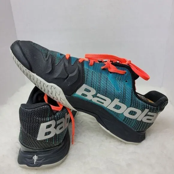 babolat Jet Mach II All Court Mens Black Blue OrthoLite Sneakers Shoes Size 12