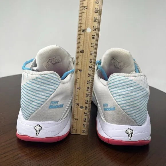 Babolat Shoes Women's 7.5 White Blue Propulse Fury All Court Tennis 31S21477‎