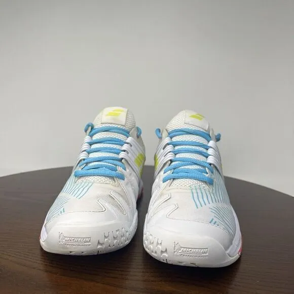 Babolat Shoes Women's 7.5 White Blue Propulse Fury All Court Tennis 31S21477‎