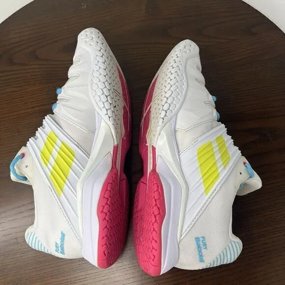 Babolat Shoes Women's 7.5 White Blue Propulse Fury All Court Tennis 31S21477‎