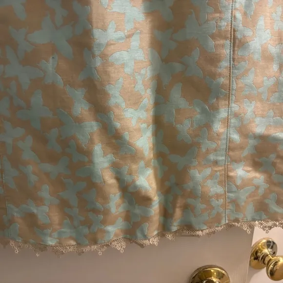 Beautiful Doncaster Teal Blue &amp; Biege Skirt Suit Jacket Size 6 Skrit Size 8
