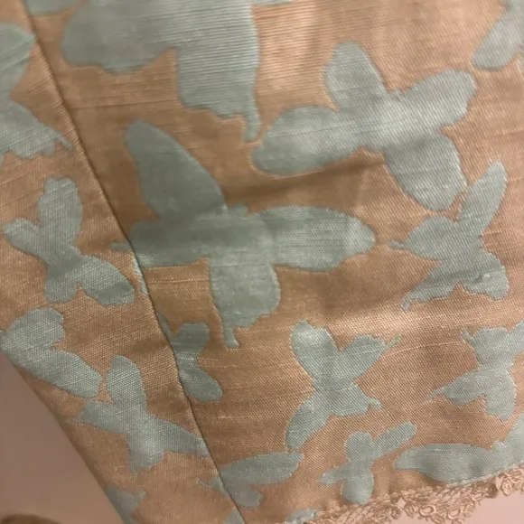 Beautiful Doncaster Teal Blue &amp; Biege Skirt Suit Jacket Size 6 Skrit Size 8