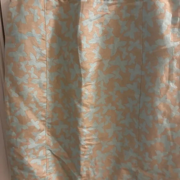Beautiful Doncaster Teal Blue &amp; Biege Skirt Suit Jacket Size 6 Skrit Size 8