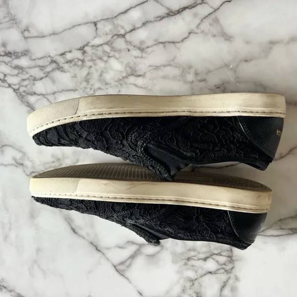 Black Lace Slip-On Dolce &amp; Gabbana Shoes