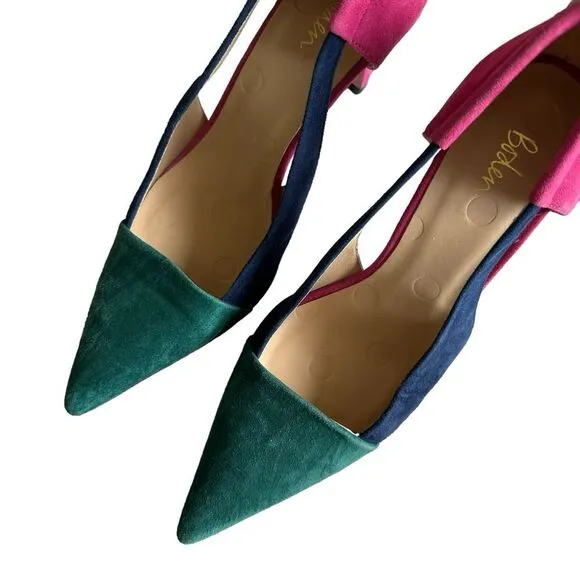 Boden Cut Out Suede Court Heels Size 38