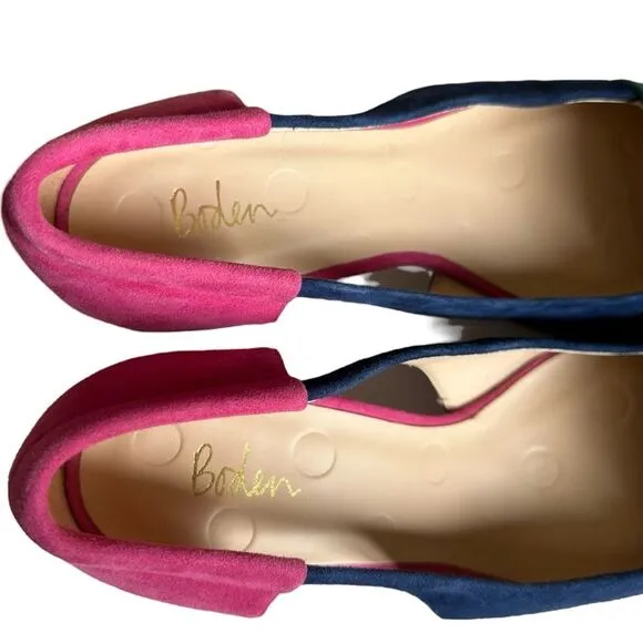 Boden Cut Out Suede Court Heels Size 38