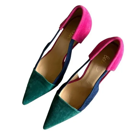 Boden Cut Out Suede Court Heels Size 38
