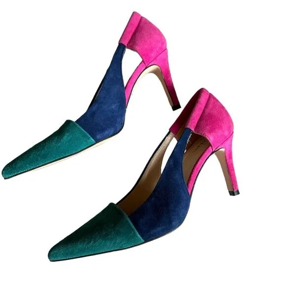 Boden Cut Out Suede Court Heels Size 38