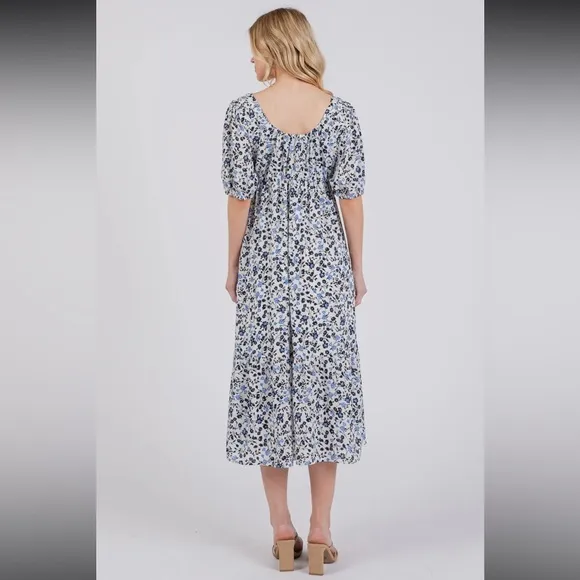 Boho Floral Midi Dress